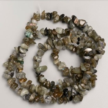 Mărgele pe fir din piatră naturală Labradorit – fragmente, diametru 12×5–6×3 mm (±), lungime 80 cm