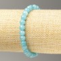 Brățară pe elastic Acvamarin (acrilic artificial) mărgele netede, diametrul de 6,5 mm, lungimea 18 cm