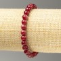 Brățară pe elastic cu turmalin artificial, mărgele netede, diametrul de 6,5 mm, lungimea 18 cm