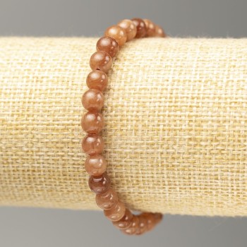 Brățară pe elastic cu selenit (acrilic sintetic) mărgele netede, diametrul 6,5 mm, lungimea 18 cm