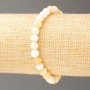 Brățară pe elastic din sidef artificial (acrilic) — mărgele netede de 6 mm diametru, lungime 18 cm ±
