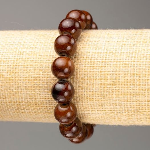 Brățară pe elastic cu imitație de ochi de tigru (acrilic), diametru aproximativ 12,5 mm, lungime 18 cm