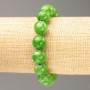 Brățară pe elastic cu imitație de nefrit (acrilic artificial), diametrul 12,5 mm, lungimea 18 cm