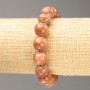Brățară elastică cu Selenit (acrilic artificial) mărgele netede, diametrul 12,5 mm, lungime 18 cm