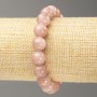 Brățară pe elastic cu cuarț căpșună (acrilic artificial) mărgele netede, diametrul de 10 mm, lungime 18 cm