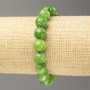 Brățară pe elastic din nefrit artificial (acrilic) bile netede, diametrul 10 mm, lungime 18 cm (+/-)