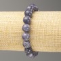 Brățară pe elastic cu ametist (imitatie acrilic) mărgele lucioase, diametru 10 mm, lungime 18 cm ±