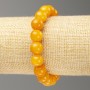 Brățară elastică cu chihlimbar artificial (acrilic) – mărgele netede, diametrul 10 mm, lungime 18 cm