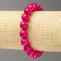 Brățară pe elastic cu turmalină artificială, mărgele netede, diametrul 10 mm, lungime 18 cm