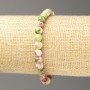 Brățară roz-verde-alb «Nefrit Oceanic» acrilic (acrilic artificial), diametrul 6 mm, lungimea 18 cm, mărgele netede pe elastic