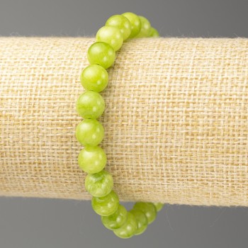 Brățară «Onix» din acrilic artificial, diametrul aproximativ de 8 mm, lungimea aproximativă de 18 cm, mărgele netede pe elastic