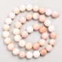 Mărgele pe șnur din piatră naturală Opal roz, sferice netede, diametrul 10 mm, lungime 38 cm +