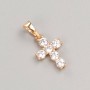 Pandantiv Xuping Crucea placată cu aur 18K, diametru 15×10, 5 mm+