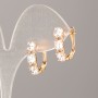 Cercei Xuping placare cu aur 18K cu cristale albe, diametrul 17x5 mm+