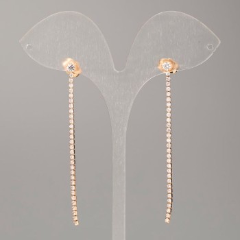 Cercei cu știft biluțe Xuping, placare cu aur 18K, diametrul de aproximativ 2 mm, lungimea de aproximativ 6 cm