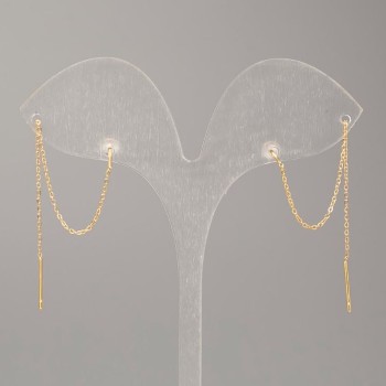 Cercei cu știft Xuping placare cu aur 18K, diametrul 0,5 mm +/-, lungime 9 cm+