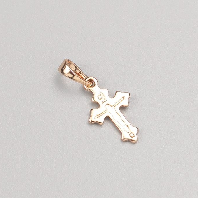 Pandant Xuping Cruce placat cu aur 18K, diametrul 16×9,5 mm