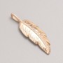 Pandantiv Xuping placare cu aur 18K – penă cu cristale albe, diametrul 40x13 mm+