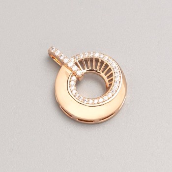 Pandant Xuping placare cu aur 18K, cu cristale albe, diametrul 20 mm+