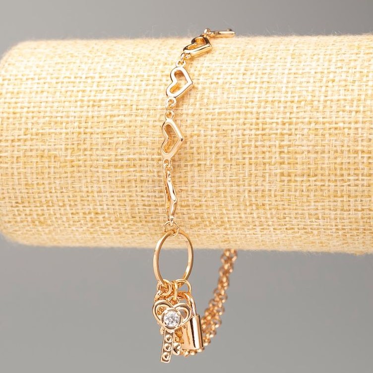 Brățară Xuping placare cu aur 18K, lungime 19-22 cm, grosime 6 mm + -, grosime 4 mm +