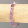 Brățară din piatră naturală ametist șlefuit, diametru 11x8 mm ±, lungime 18 cm +