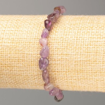 Brățară din piatră naturală ametrin, șlefuită, diametrul 8x5 mm (+/-), lungimea 18 cm (+)