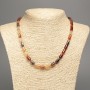 Colier din carneol natural, piatră netedă cilindrică, diametrul 10x6 mm ±, lungime 48 cm ±