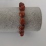 Brățară cu jasper roșu din piatră naturală, pietre șlefuite rotunjite, pe elastic, diametrul 13x10 mm, lungimea 18 cm