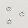 Furnituri mărge-inserație, diametru 6×1 mm, ambalaj 20 g, 156 buc. +/-, culoare metalică «argintiu»