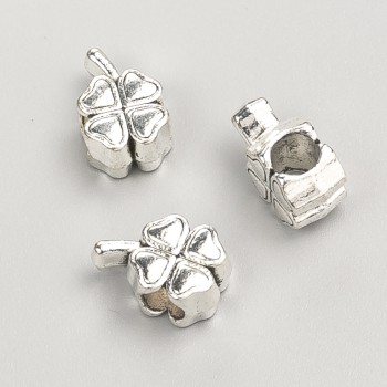 Mărgele Pandora, diametrul 8×6 mm, ambalaj de 20 g, 12 bucăți +/- culoare metalică «argintiu»