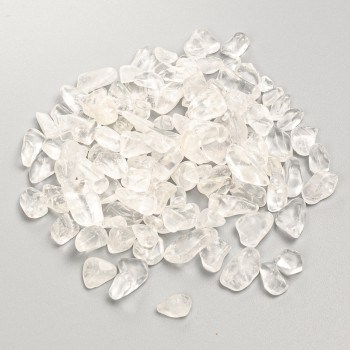 Furnitură din cristal de munte, cioburi de piatră fără gaură, diametru 12×6–9×4 mm, aproximativ 100 g