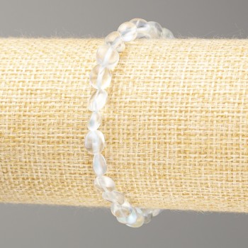 Brățară din sticlă opală «Chameleon» pe elastic, diametru 8x6 mm ±, lungime 18 cm