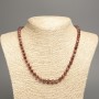 Colier «Jasper» din nefrit alb, mărgele rotunde netede, diametrul 6 mm, lungime aproximativă 50 cm