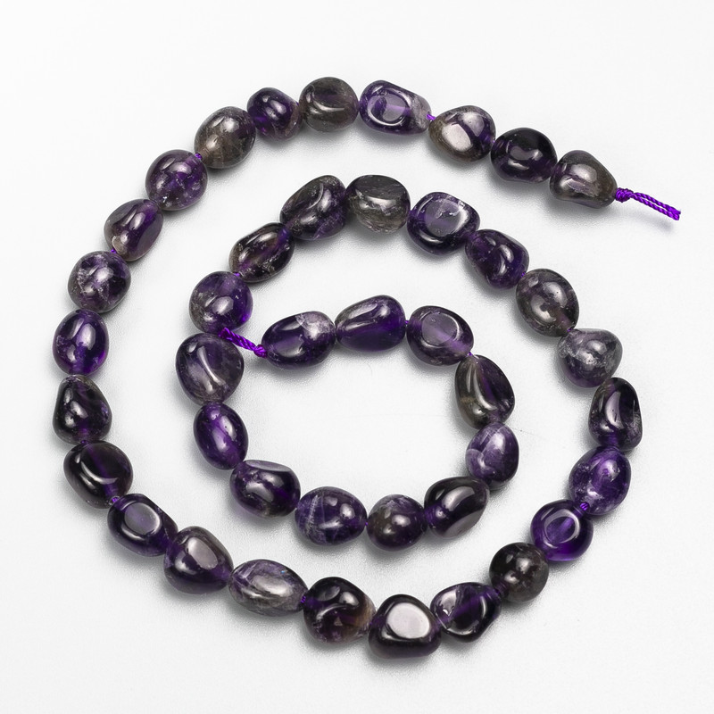 Mărgele din piatră de ametist, tăiate cu fațete, diametru 9×10 mm, lungime 40 cm