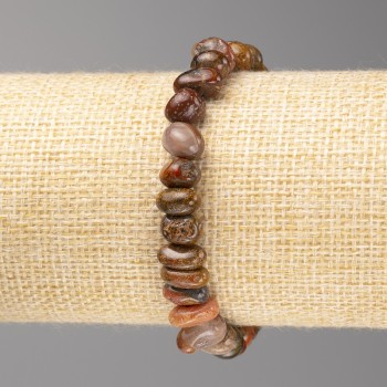 Brățară din piatră jasper asortat, fațetată, diametrul 8x10 mm +/- pe elastic, lungimea 18 cm+