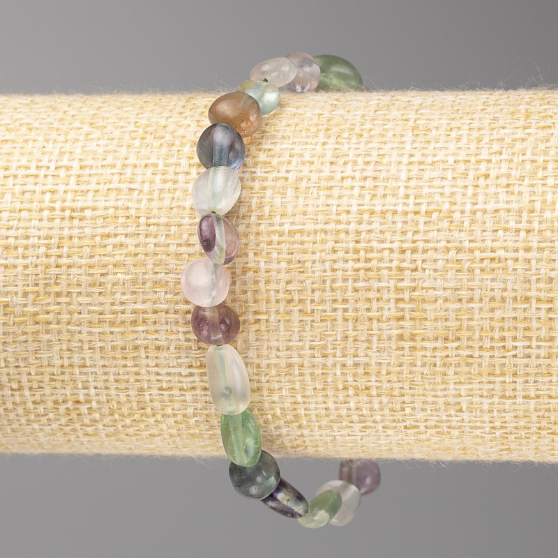 Brățară din fluorit, mărgele facetate, diametru 6x6 mm +/-, pe elastic, lungime 18 cm+