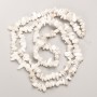 Mărgele din adularit natural, cioburi pe fir, diametrul 8×4 mm, lungime 80 cm