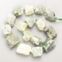 Mărgele din prehnit neprelucrate pe șnur, piatră naturală, diametru 20×25 mm ±, lungime 40 cm ±