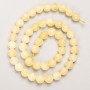Mărgele de citrin natural, piatră naturală, sferice, tăiate (fațetate) pe șnur, diametrul de 8 mm, lungimea 38 cm.