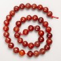 Mărgele carneol natural, piatră naturală, fațetate pe șnur, diametrul 10 mm, lungimea 38 cm