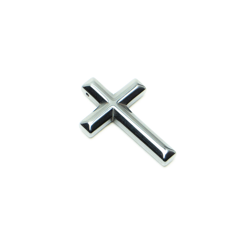 Pandantiv Cruce din hematit, diametrul 31×43×6 mm+