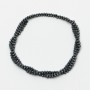 Mărgele din hematit – floare, diametrul 4x3 mm ±, lungime 41 cm ±, pe fir monofilament