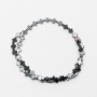 Mărgele din hematit în formă de cruce, diametrul 6×8×2 mm, lungime aproximativă 40 cm, pe fir
