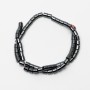 Mărgele din hematit cilindrice, diametrul 6×6 mm, lungime 40 cm ±, pe fir