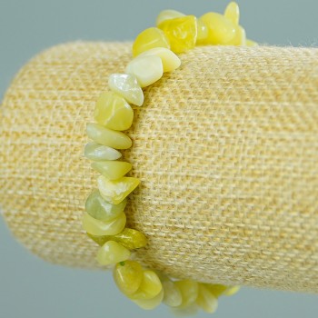 Brățară din jadit natural, granule de 7–10×3–5 mm (±), lungime 18 cm (elastic)