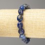 Brățară din lazurit, piatră naturală, mărgele fațetate, diametrul 10×12 mm ±, lungime 18 cm (elastică)