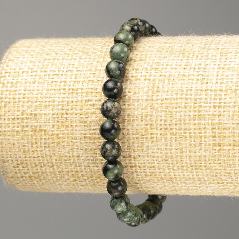 Brățară din jasper oceanic, mărgele netede, diametrul de 6,5 mm, lungime 18 cm (pe elastic)