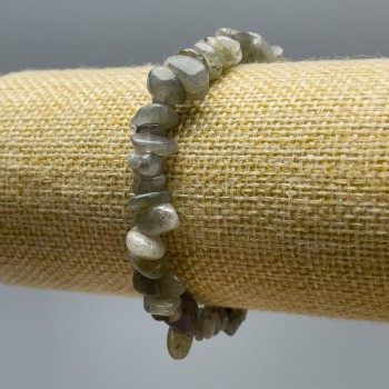 Brățară din labradorit, granule din piatră naturală, diametru 9×4 mm, lungime 18 cm (elastic)