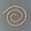 Perle de râu piersică pe șnur, diametrul 5–6×5–4 mm, lungime 36 cm