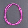 Mărgele din sidef tonat, cilindru culoare zmeură, diametru aproximativ 3,5 x 3,5 mm, lungime 40 cm, pe șnur
